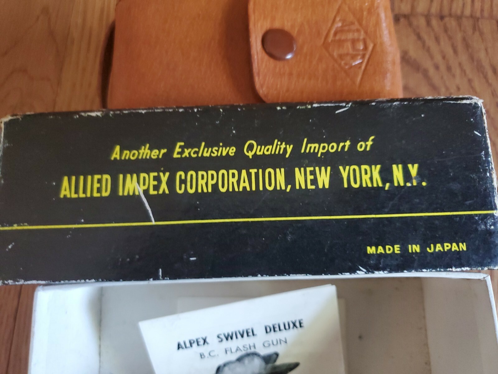 Vintage Original Alpex Deluxe Swivel Camera Flash Gun B.C. Type in box