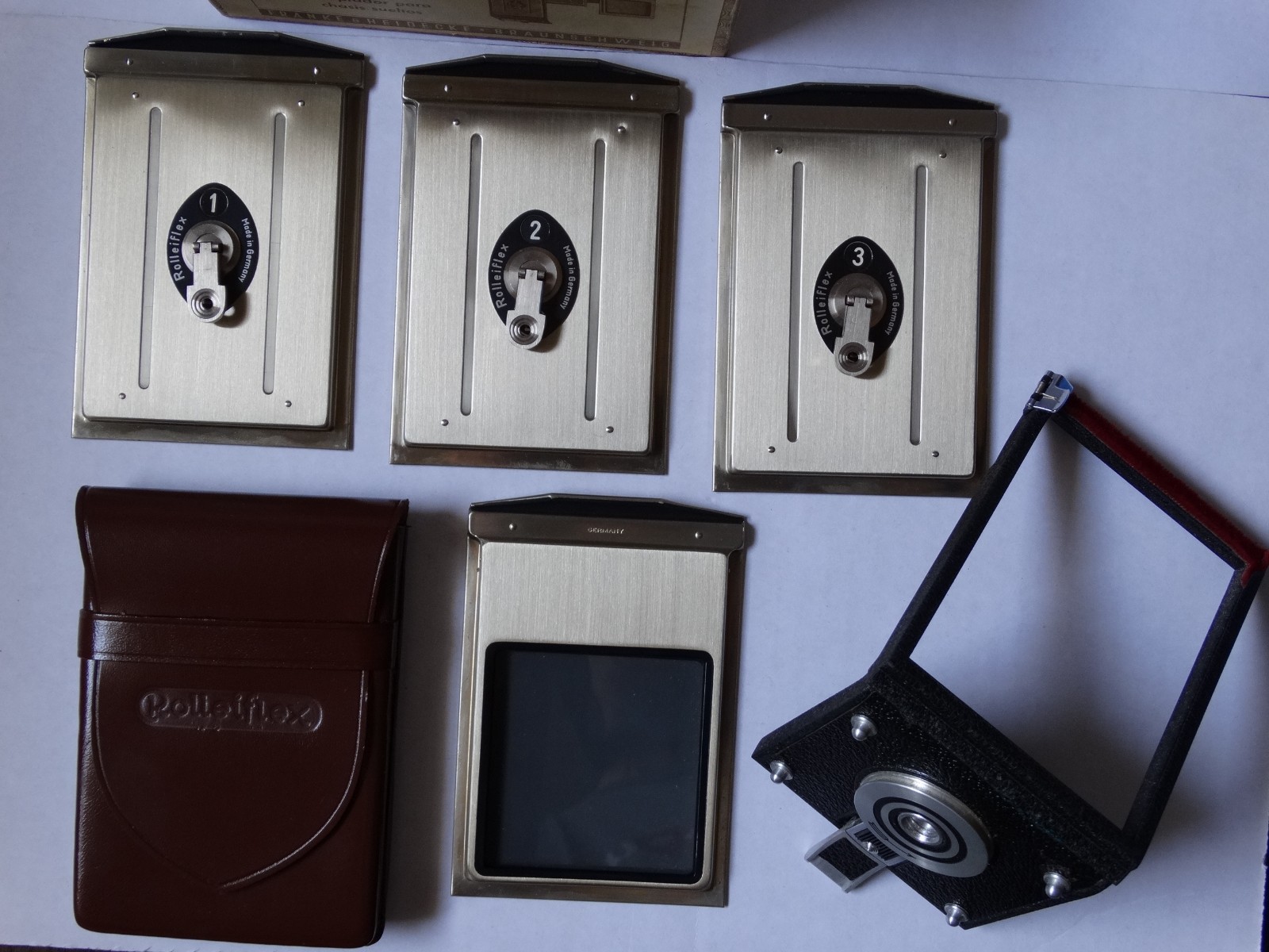 Rolleiflex Rolleicord Plate Adapter Set (12) w/ Orig Box, Germany – New, Un-used