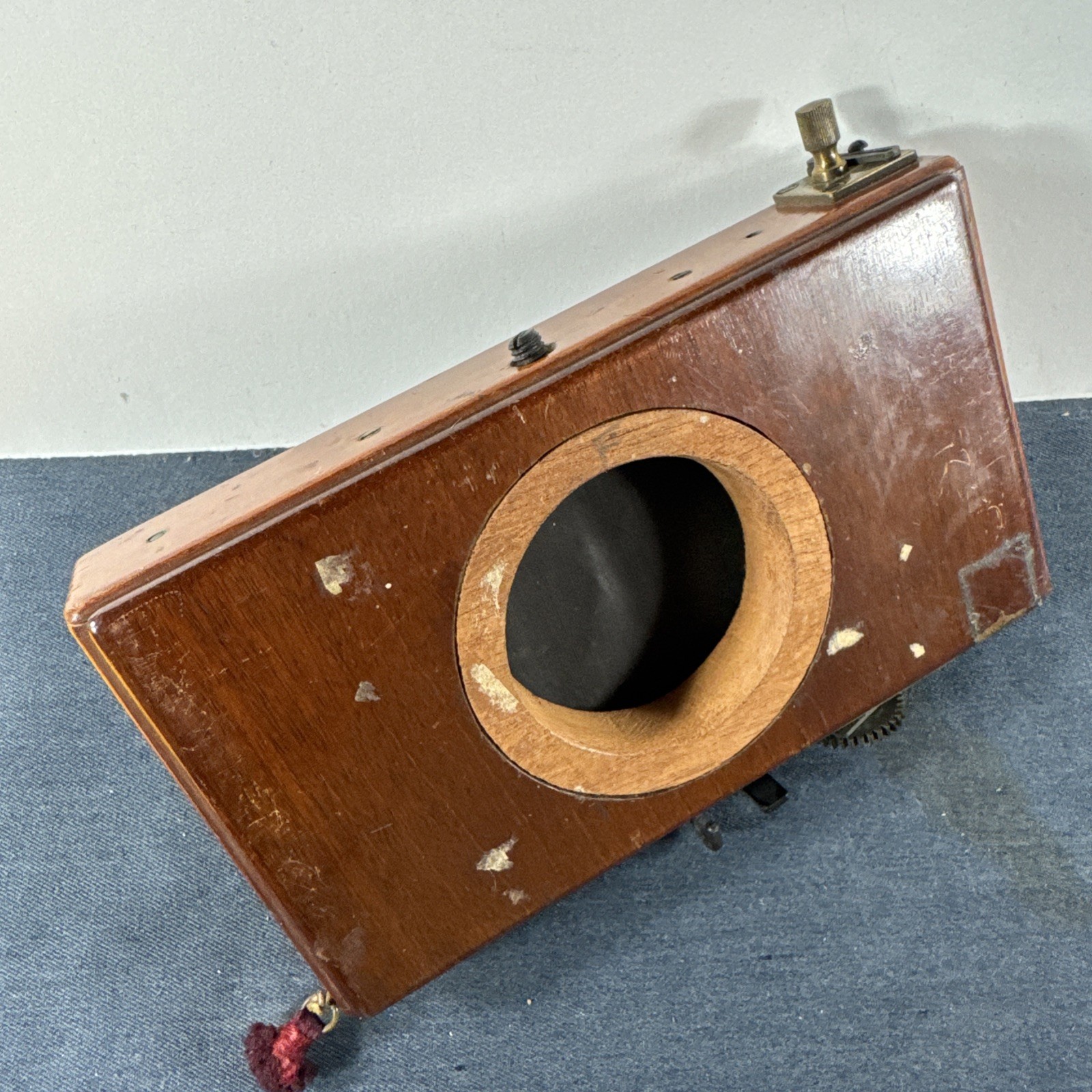 Rare 2.75in Thornton Pickard Extra Rapid Time Shutter Wood Brass For Barrel Lens