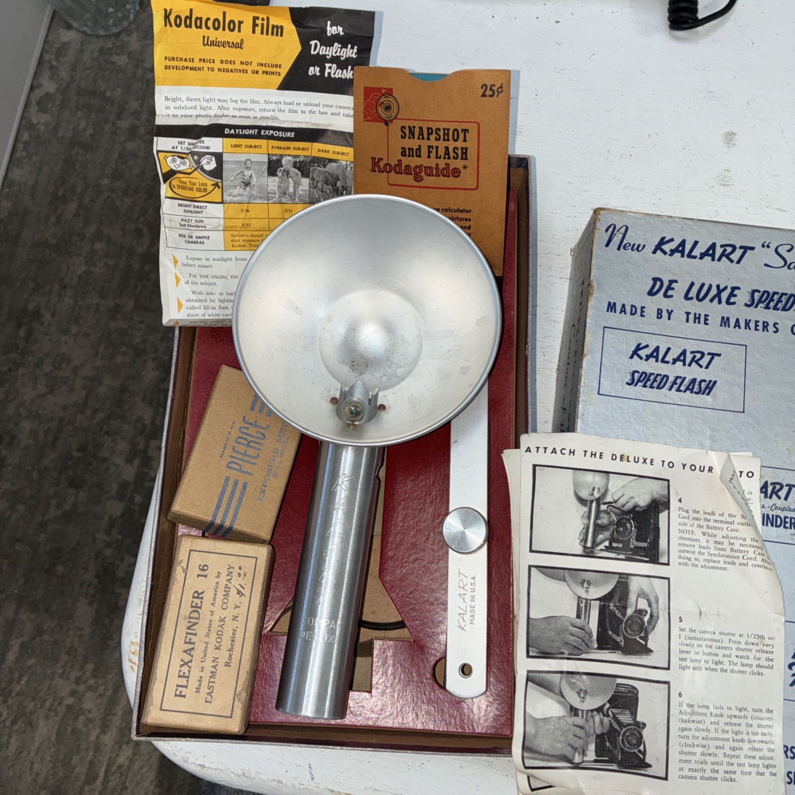 Vintage Kalart Speed Flash Safety First De Luxe range finder Original Box