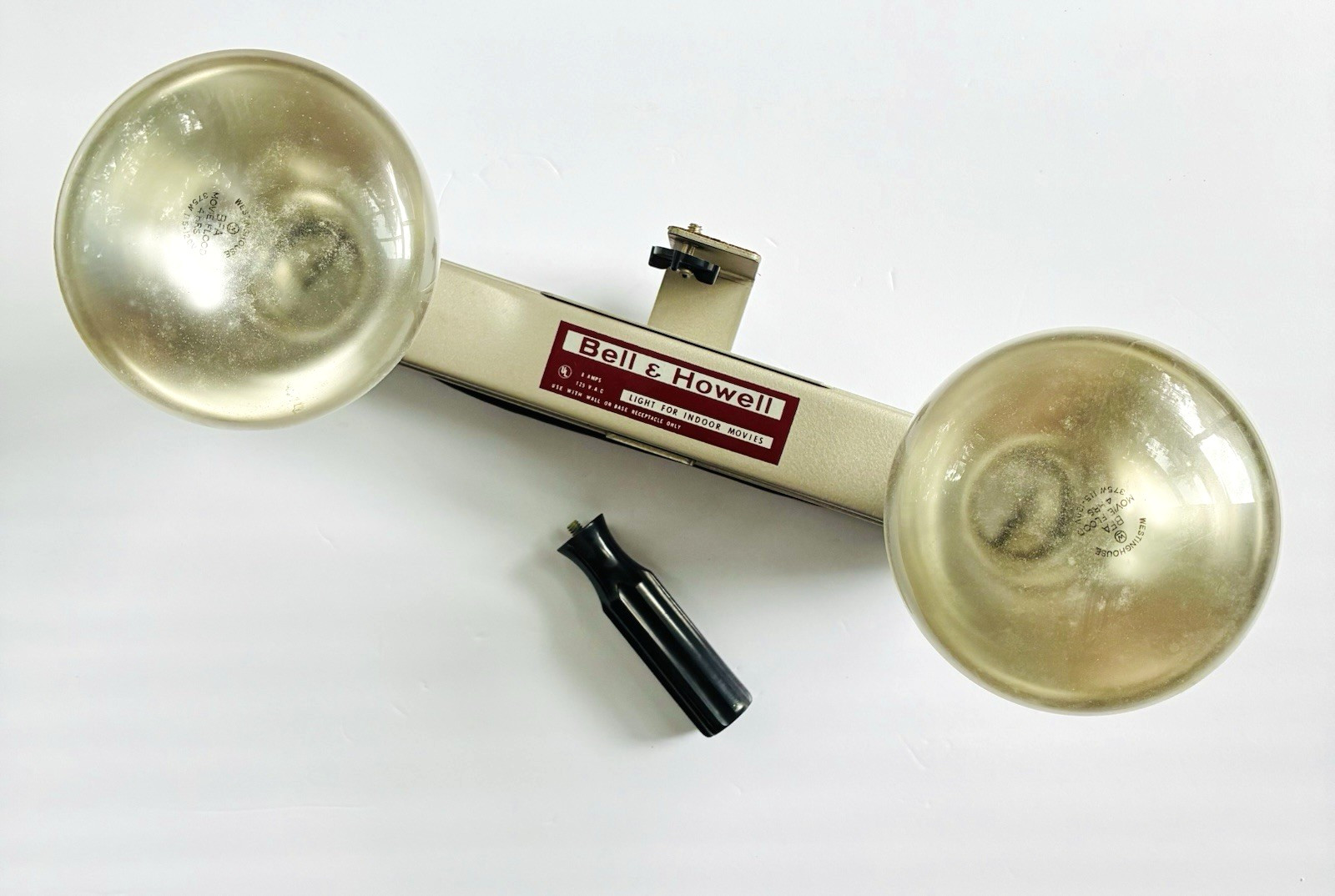 Vintage Bell & Howell Light Bar Lamp Filming Movies Video with Bulbs & Box Works
