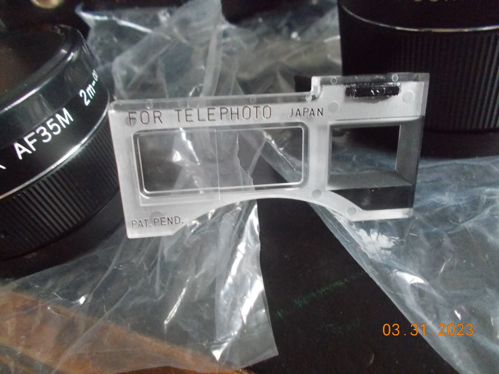 Unused DeJur Aux Lens Set for Canon AF35M: Telephoto and Wideangle, in Case