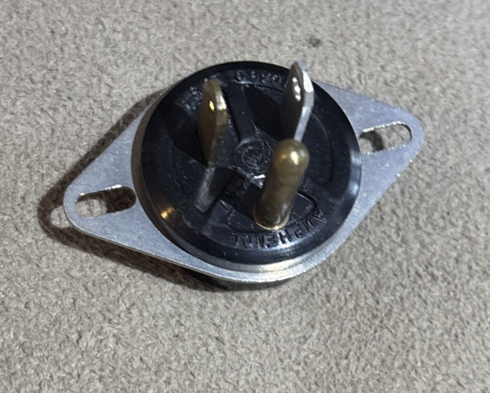 Vintage Amphenol Projector , Reel to Reel , Stereo AC Plug Male Receptacle *NEW