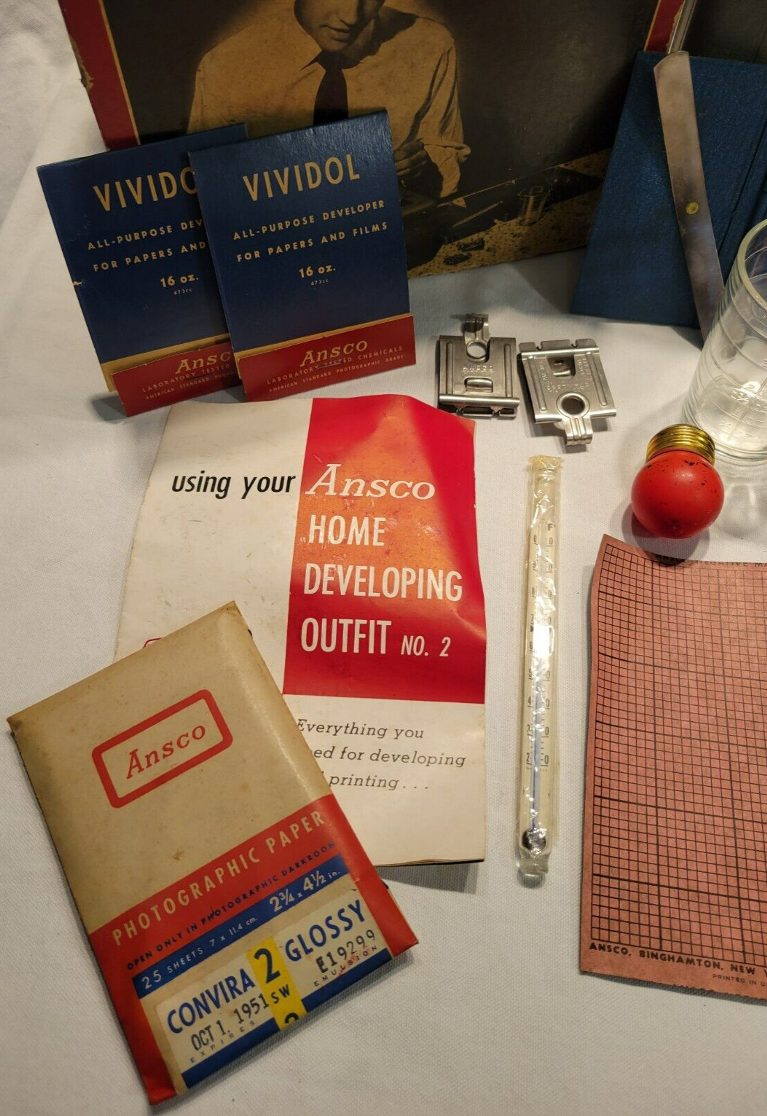 Vintage Ansco Home Developing Outfit No. 2 See Description!