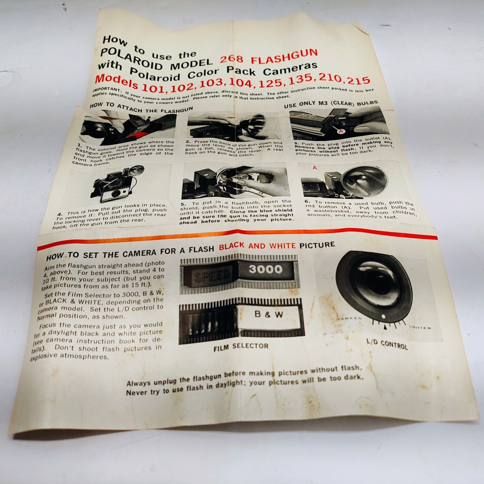 Polaroid Flashgun #268 with Original Box – Vintage Accessory for Automatic Land