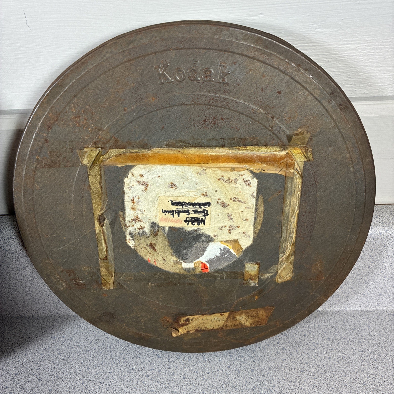 Vtg Eastman Kodak Metal Film Canister 35 Mm Movie Real Tins Goldberg Bros Reel