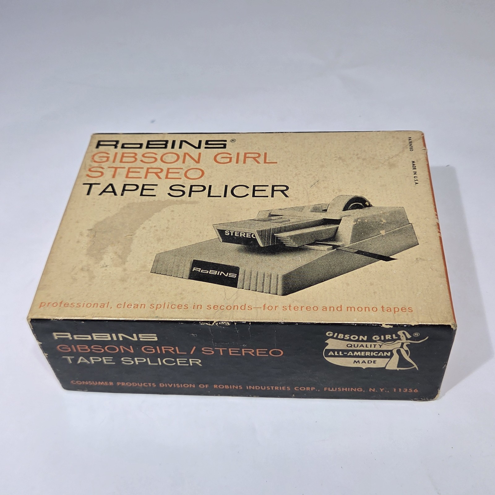 Robins Gibson Girl Stereo Tape Splicer TS-8D w Box Directions Parts