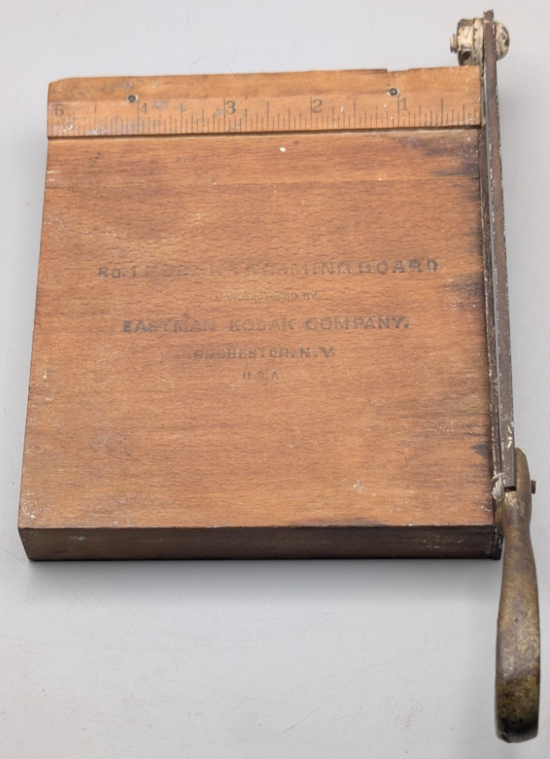 Vintage Eastman Kodak No 1 Wood Trimming Board Photo Paper Cutter Guillotine NY