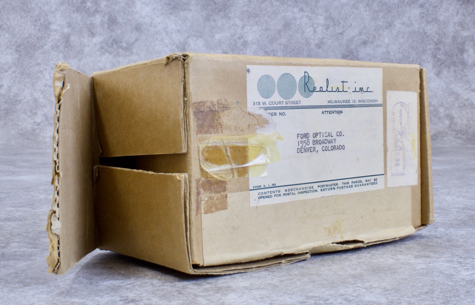 Realist B.C. Flash With Box Ford Optical Co. Denver Colorado 1956