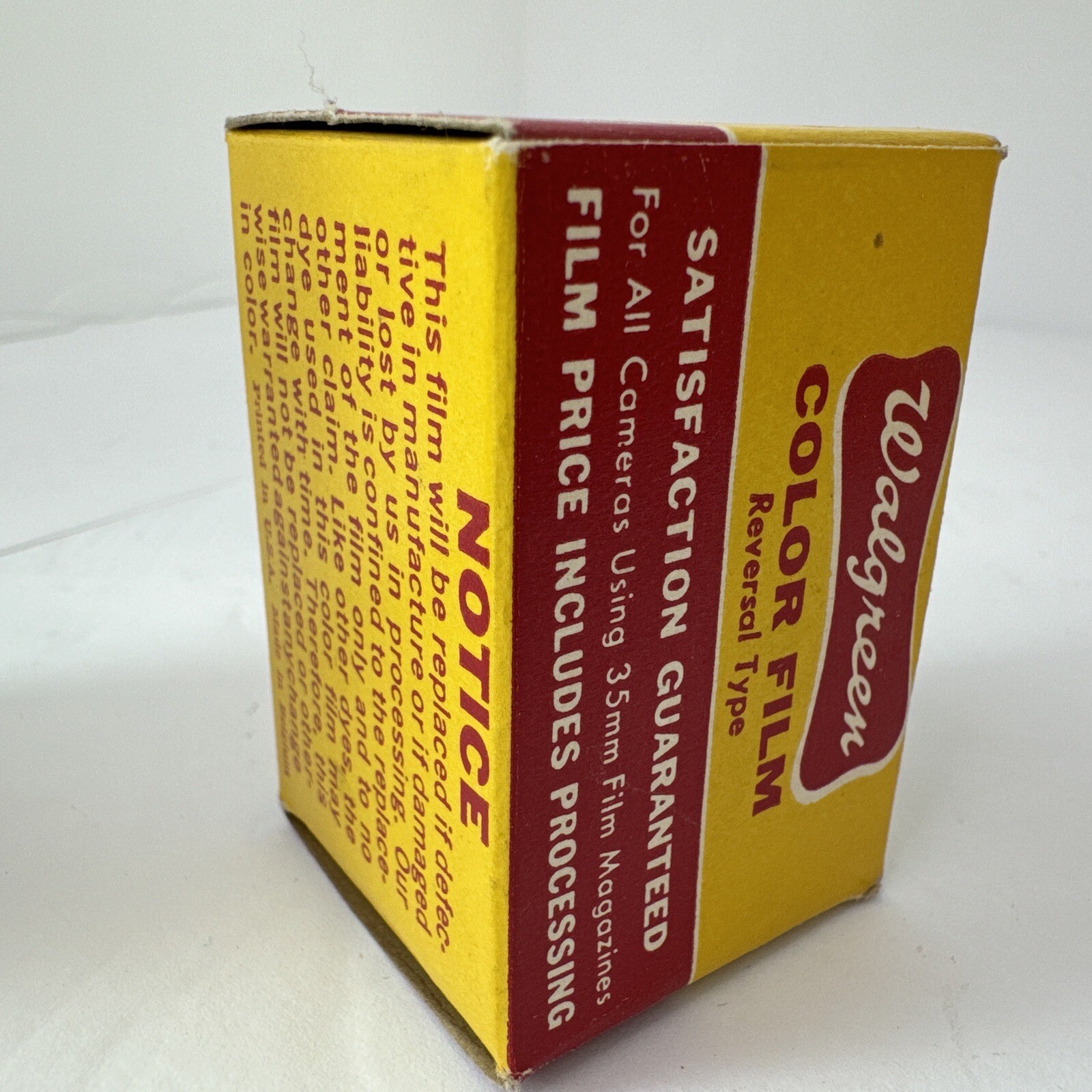 Kodak Film Box & Canister & Walgreens Color Film box & canister only 1964 VTG