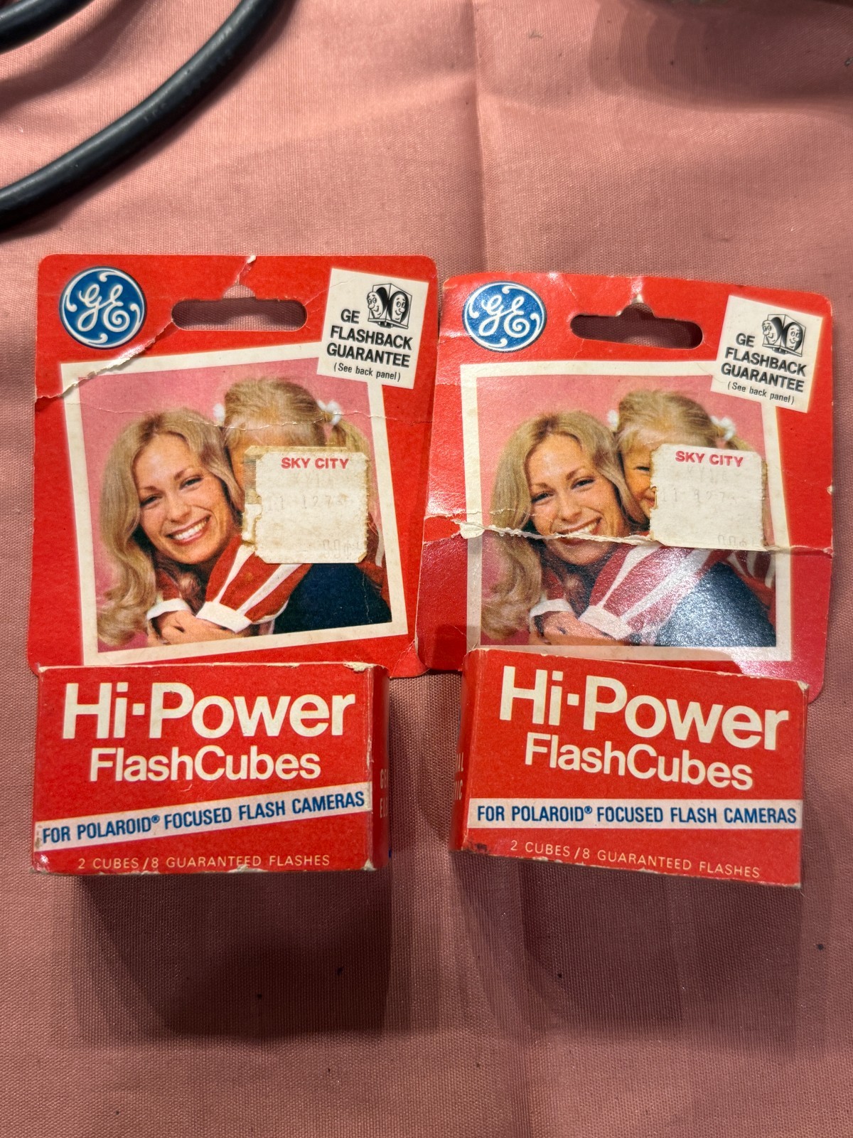 Vintage Unused GE Hi Power FlashCubes for Polaroid Flash Camera 4 Total Cubes