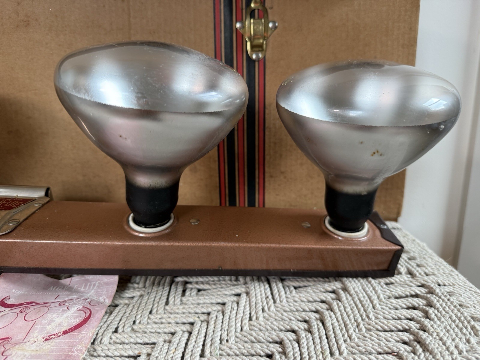 🍊Vintage ACME MOV-E-LITE Movie Film Stage Lighting Model 4 w/ Box WORKS!