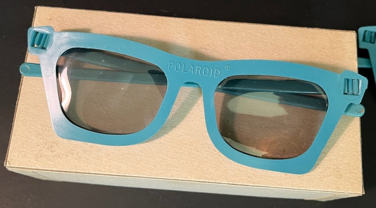 Vintage Polaroid 3-D Viewers Model 729 – Set of 6 — Original Box – Teal Frames