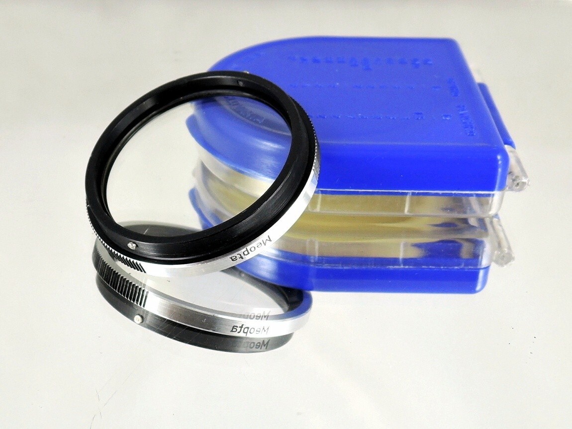 Flexaret UV B36 Filter Meopta Accessories Bayonet RARE + right blue plastic box.