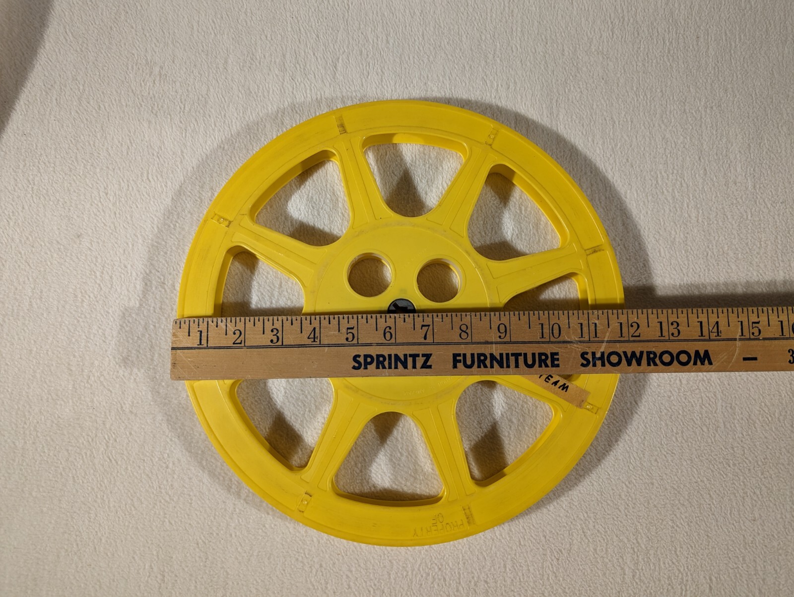 Vtg 8mm or 16mm Film Plastic Reel and Locking Hard Plastic Mailer Case ~ No Film