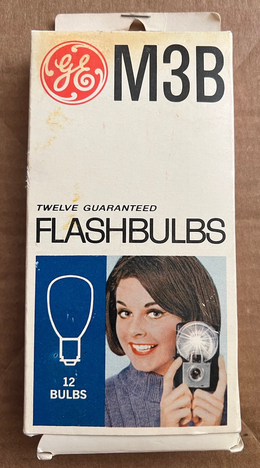 VTG GE M3B Flashbulbs 11 Bulbs Blue Original Box General Electric CG612-AK14
