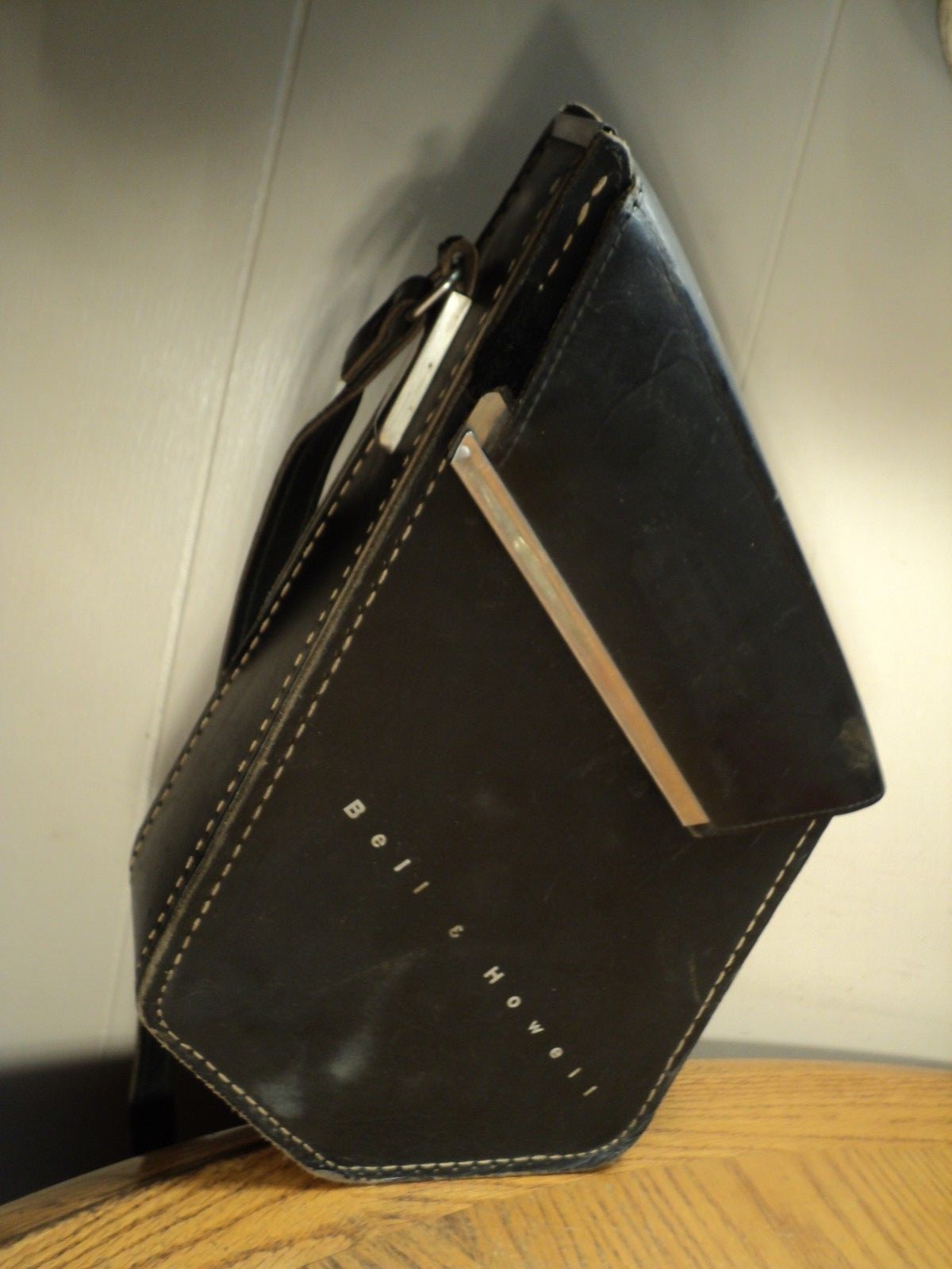 Vintage Bell & Howell Leather Camera Case w/ Strap – 13″ Tall