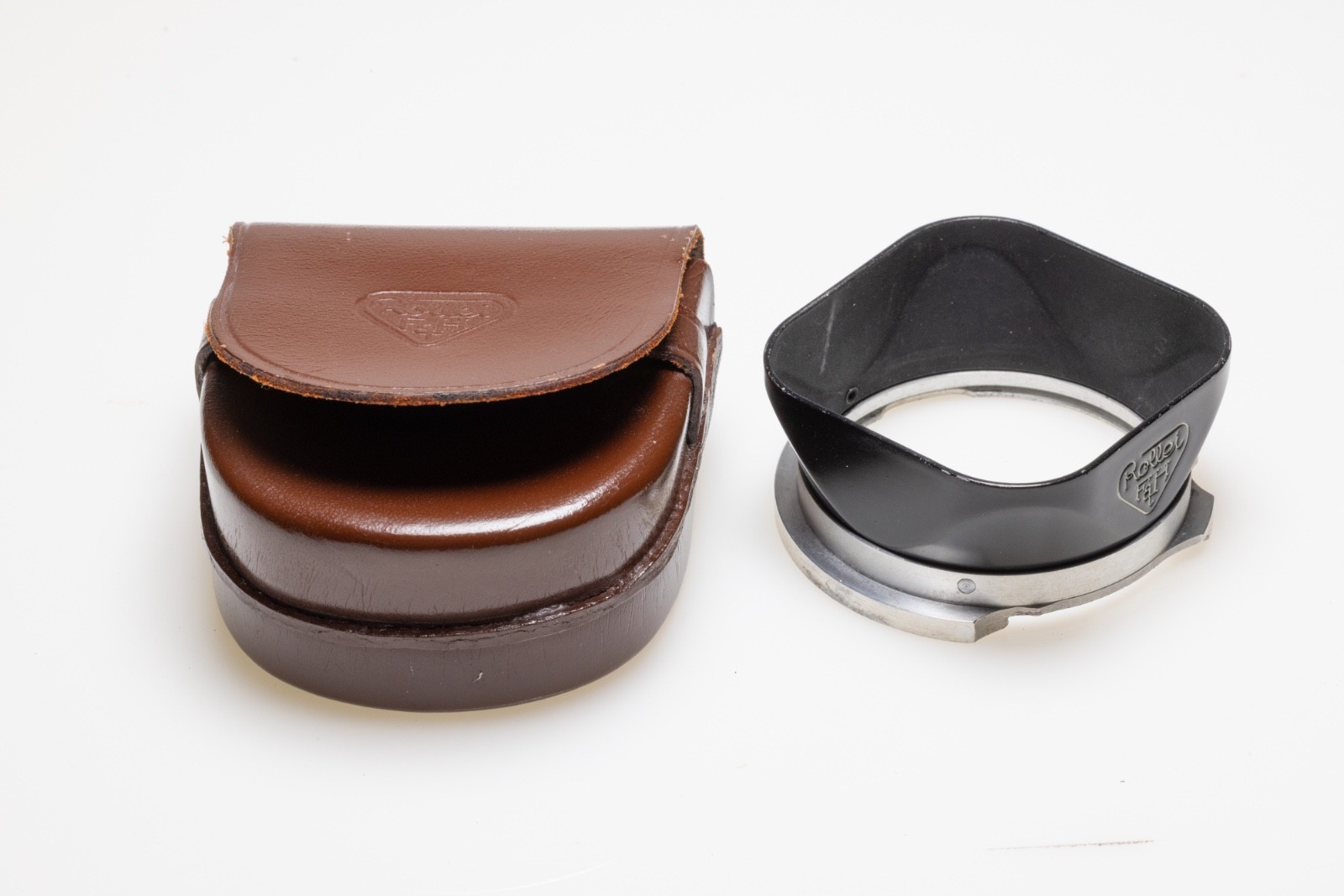 Rolleiflex TLR Lens Shade Hood with Leather Case Germany *Excellent*