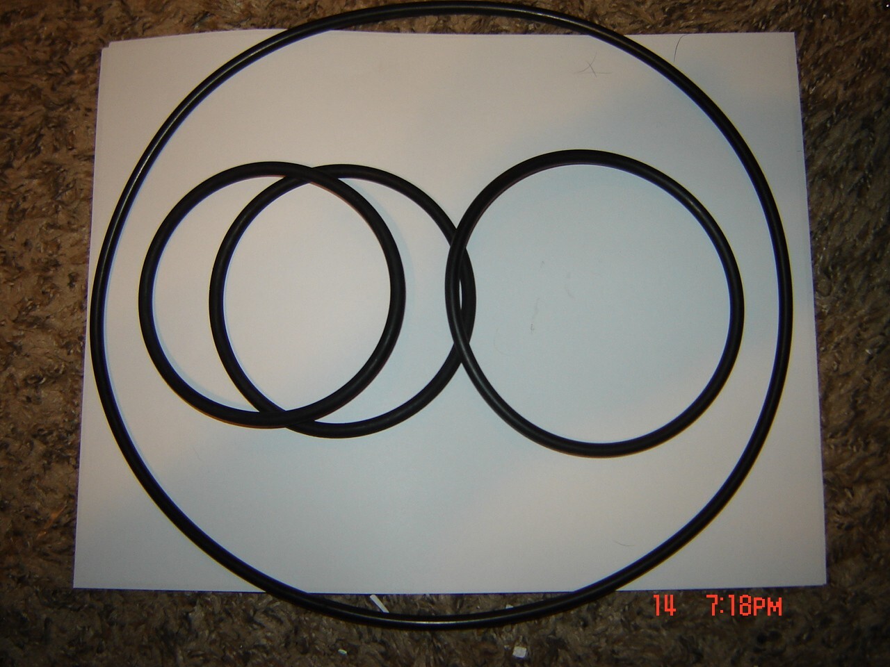 EIKI EX-5020 IAV Supreme 16MM Projector Belts, 4 Belt Set, New