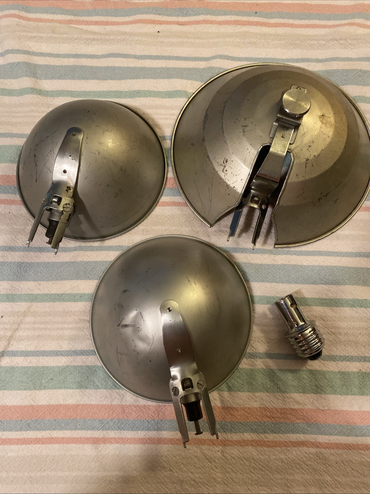 Vintage Graflex Reflectors For Flashes (2) 5 Inch & (1) 7 Inch W/Adapt Star Wars
