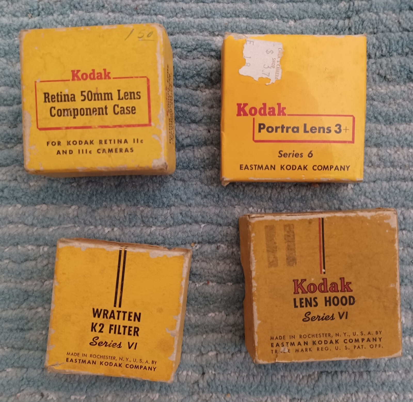 Vintage 4 Lot KODAK Lens / Filters Cardboard Boxes