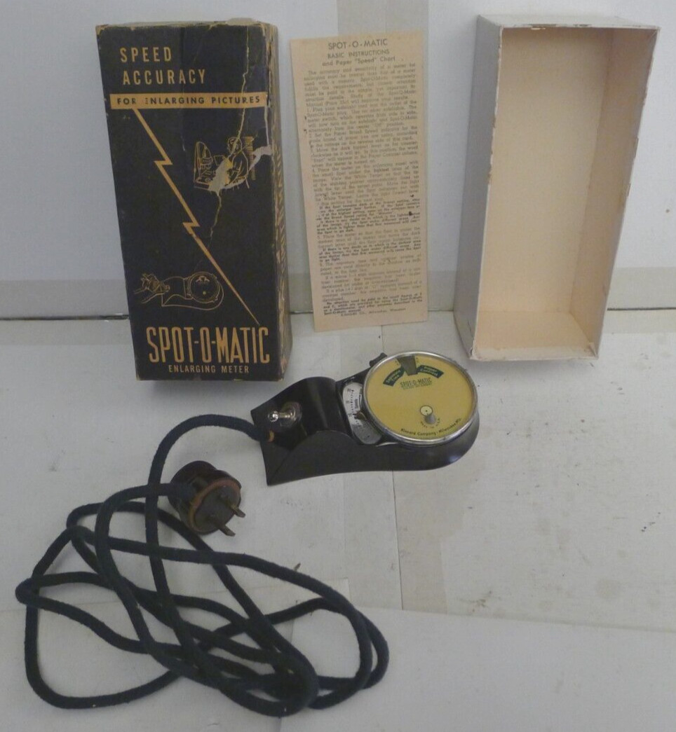 Kinnard Spot-O-Matic Enlarging Meter with Box & Instructions Vintage – UNtested