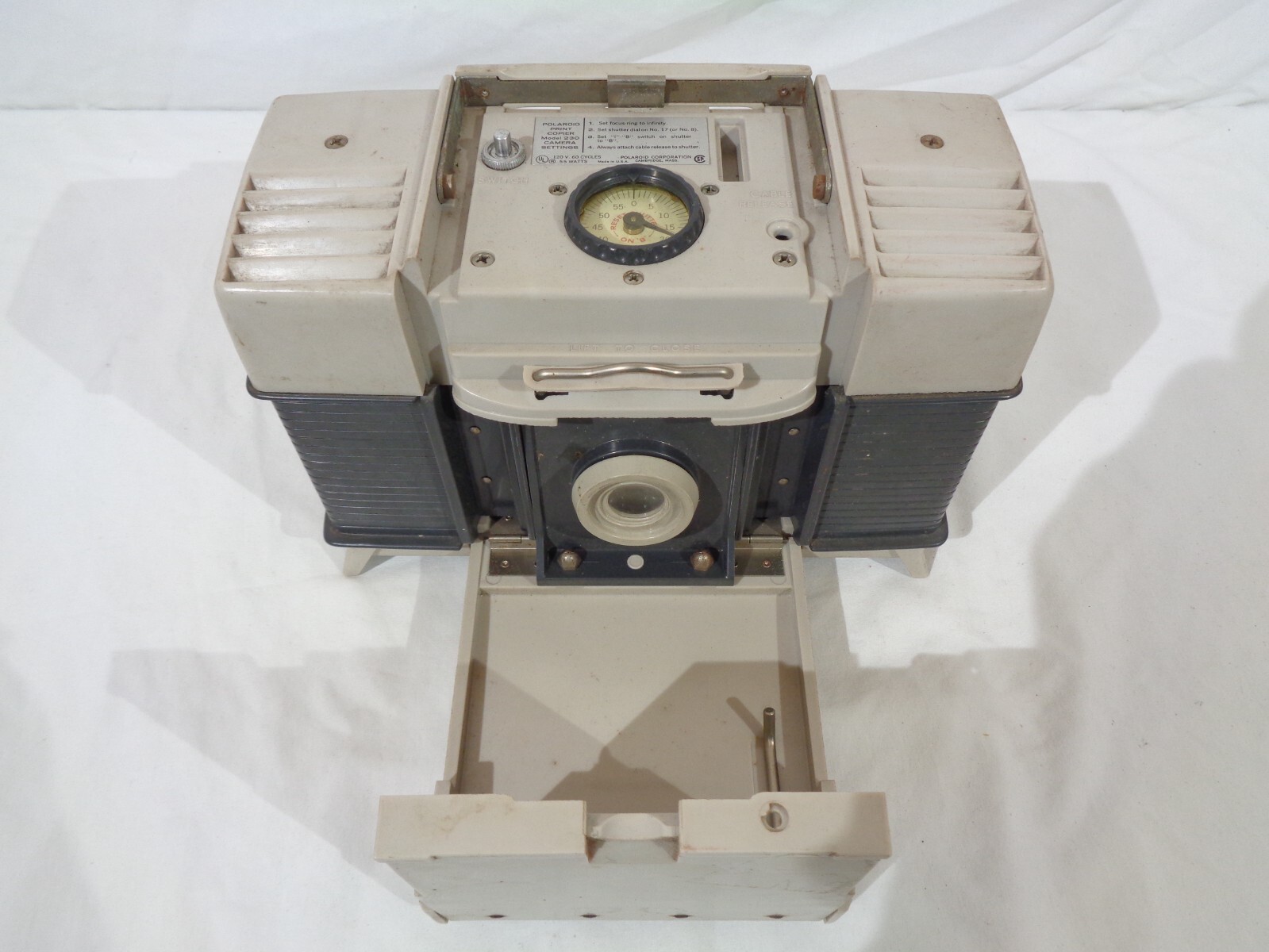 Vintage Polaroid Print Copier Model 230 Works But Has Damaged Power Cable