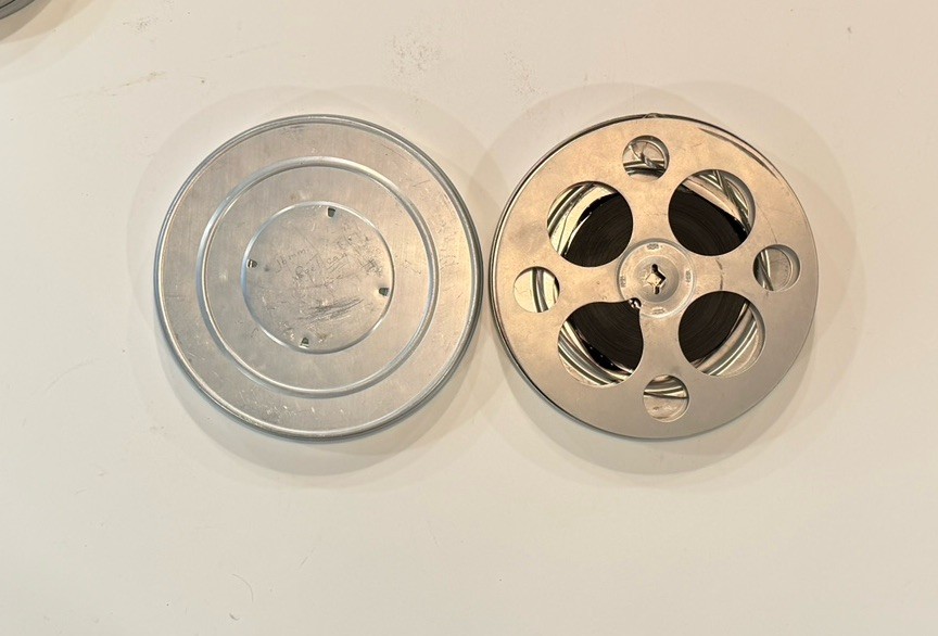 Lot 6 Vintage 16mm Film Canisters w/ Family Movies Bell & Howell Neumade