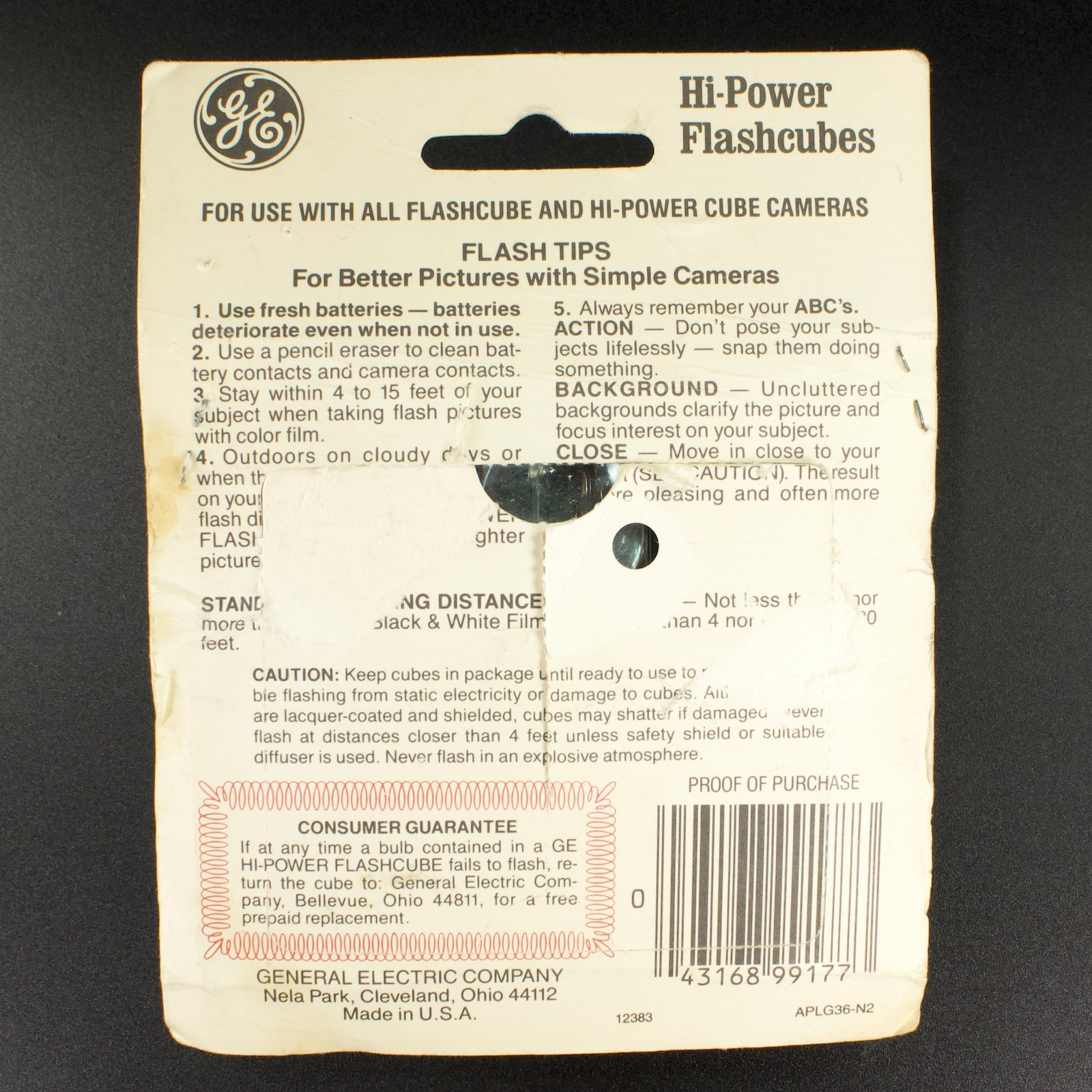 Flashcubes Hi-Power GE Six Pack Open Box Vintage 1963 24 Flashes