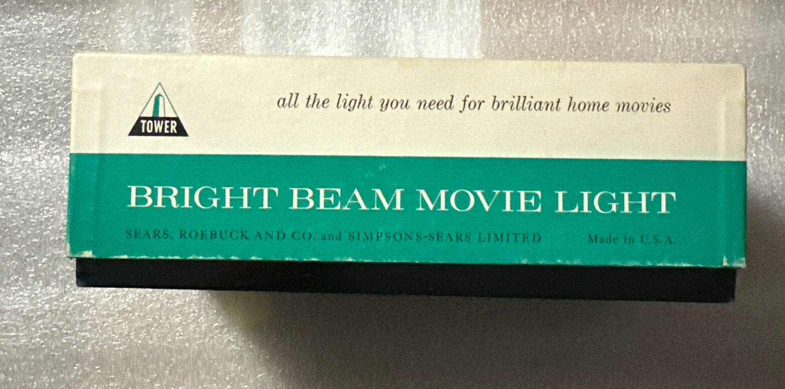 Sears Bright Beam Movie Light Vintage Camera Film Used With Box Tested Works!
