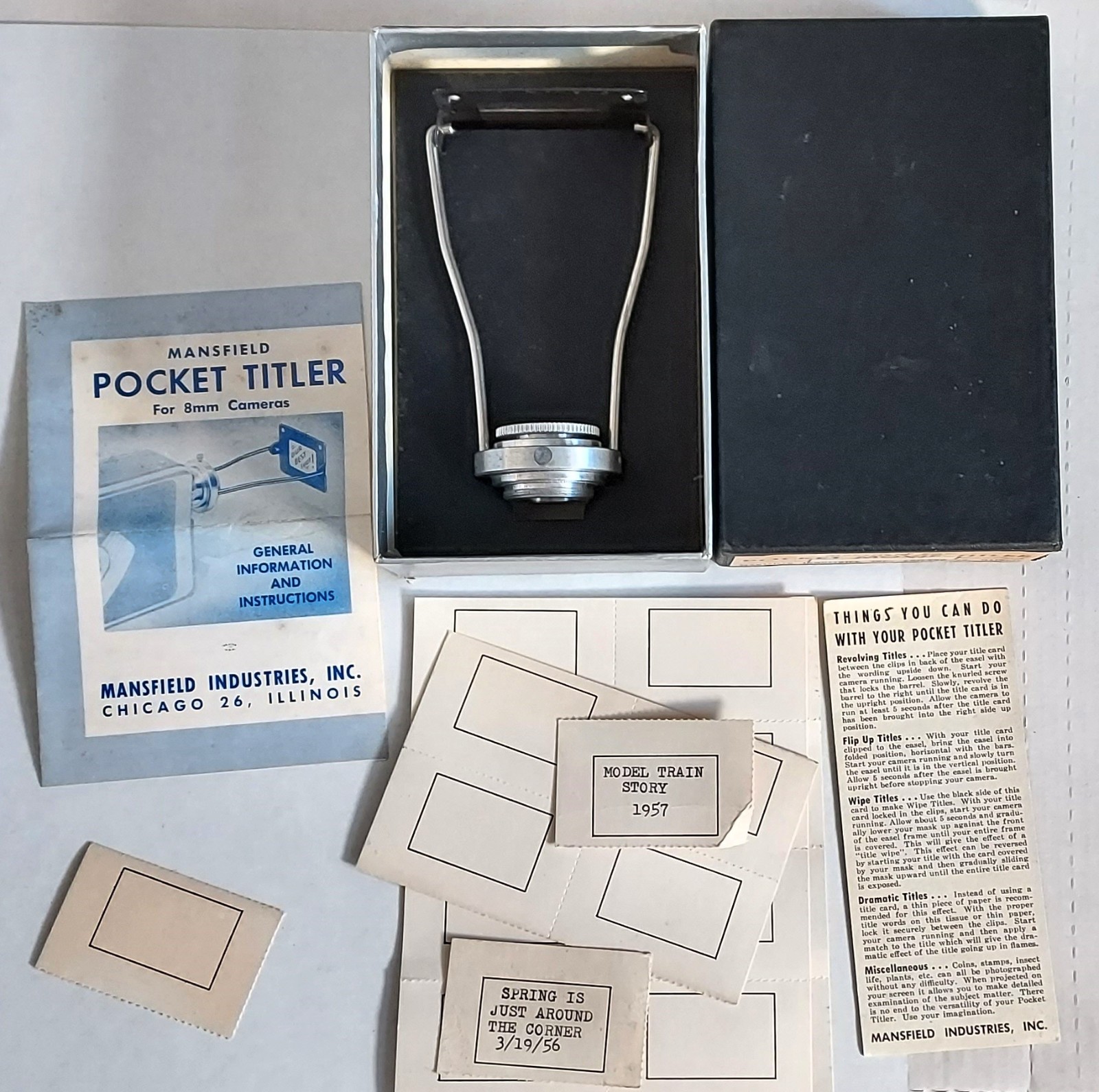 Vintage Mansfield 8mm Pocket Movie Titler Series C
