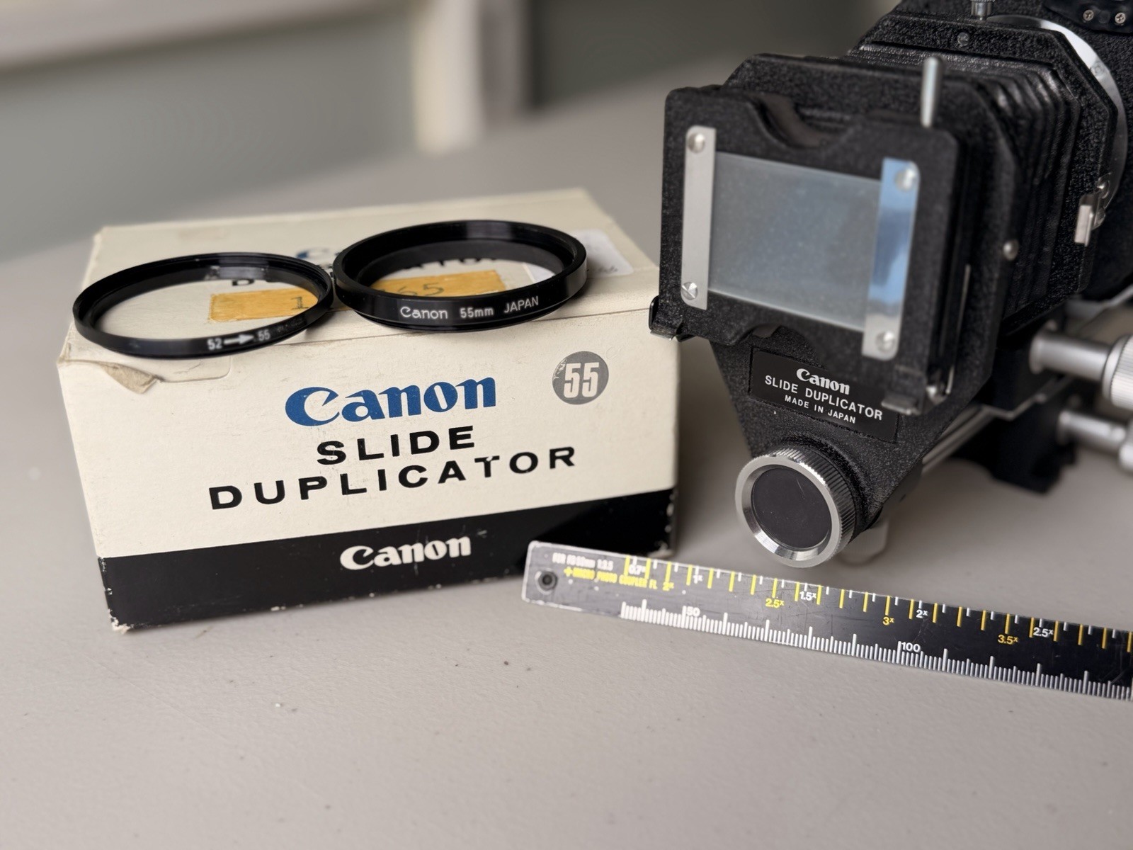 Canon Bellows FL Macro Extension & Slide Duplicator Complete Boxed Set – ex cond