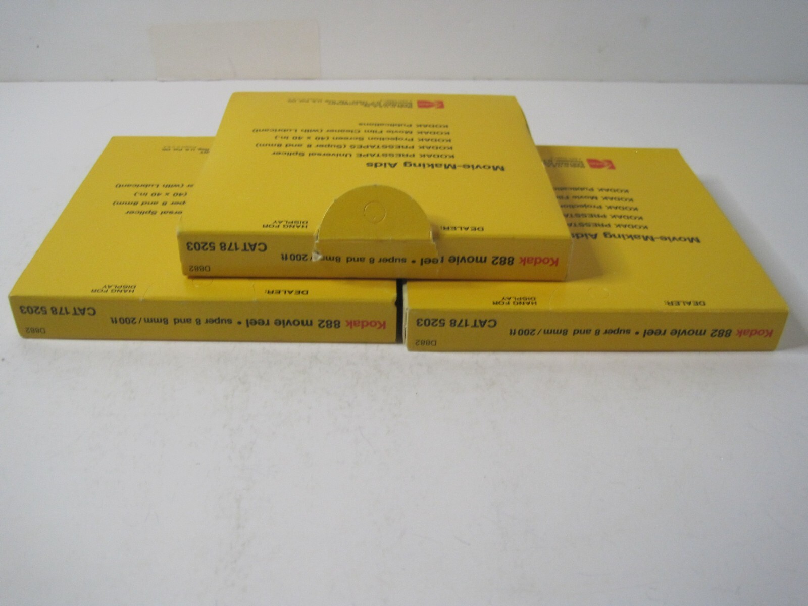 Lot of 3 Kodak 882 Movie Reel Super 8 and 8mm 200ft in Box D882, CAT178 5203