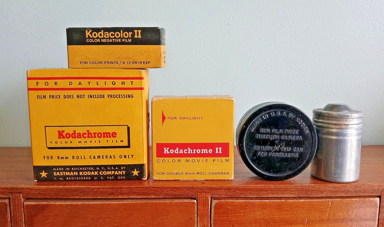 Vintage Kodak Unopened Film Lot, Collectible Canisters & Film Mailing Envelopes