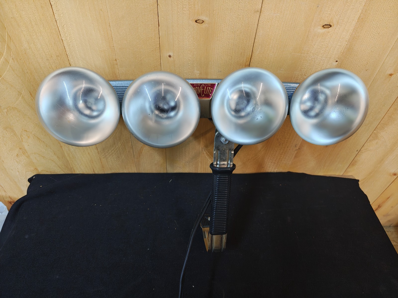 Collectible MCM Era ACME w 4 Original Amplex bulbs Mov-E-Lite Studio Light Case