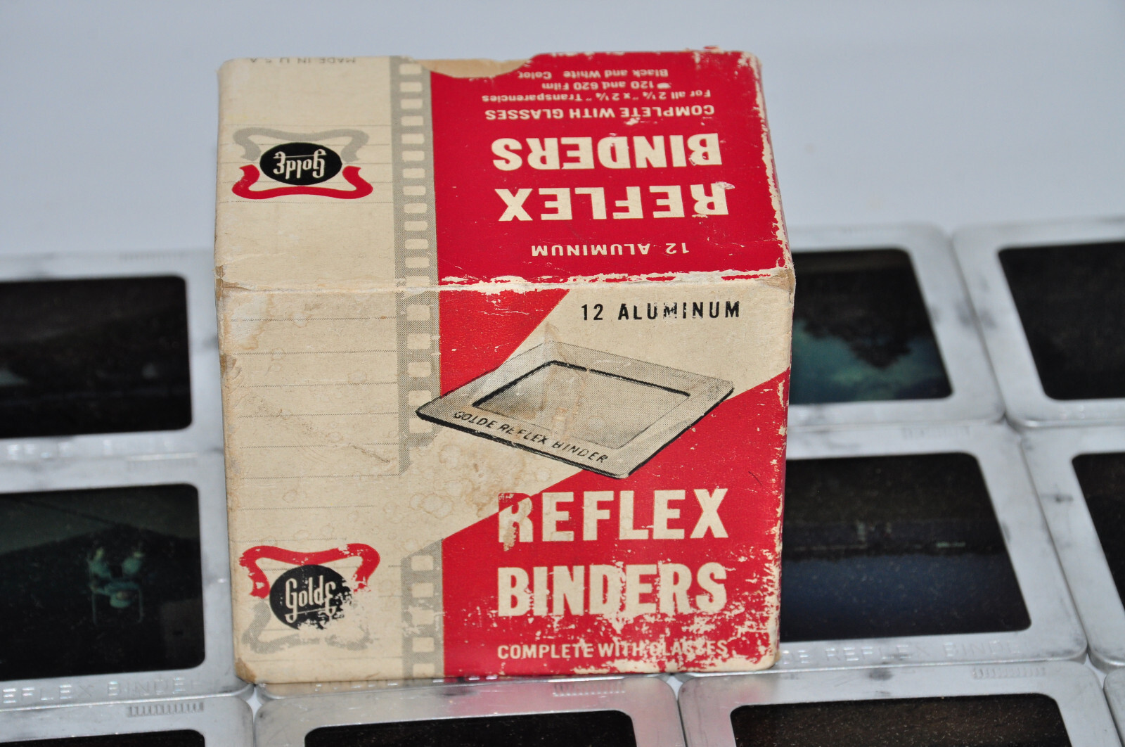 Golde Reflex Binders 17 Aluminum Frames & Glass 2 1/4″ x 2.25 for 120 620 Film