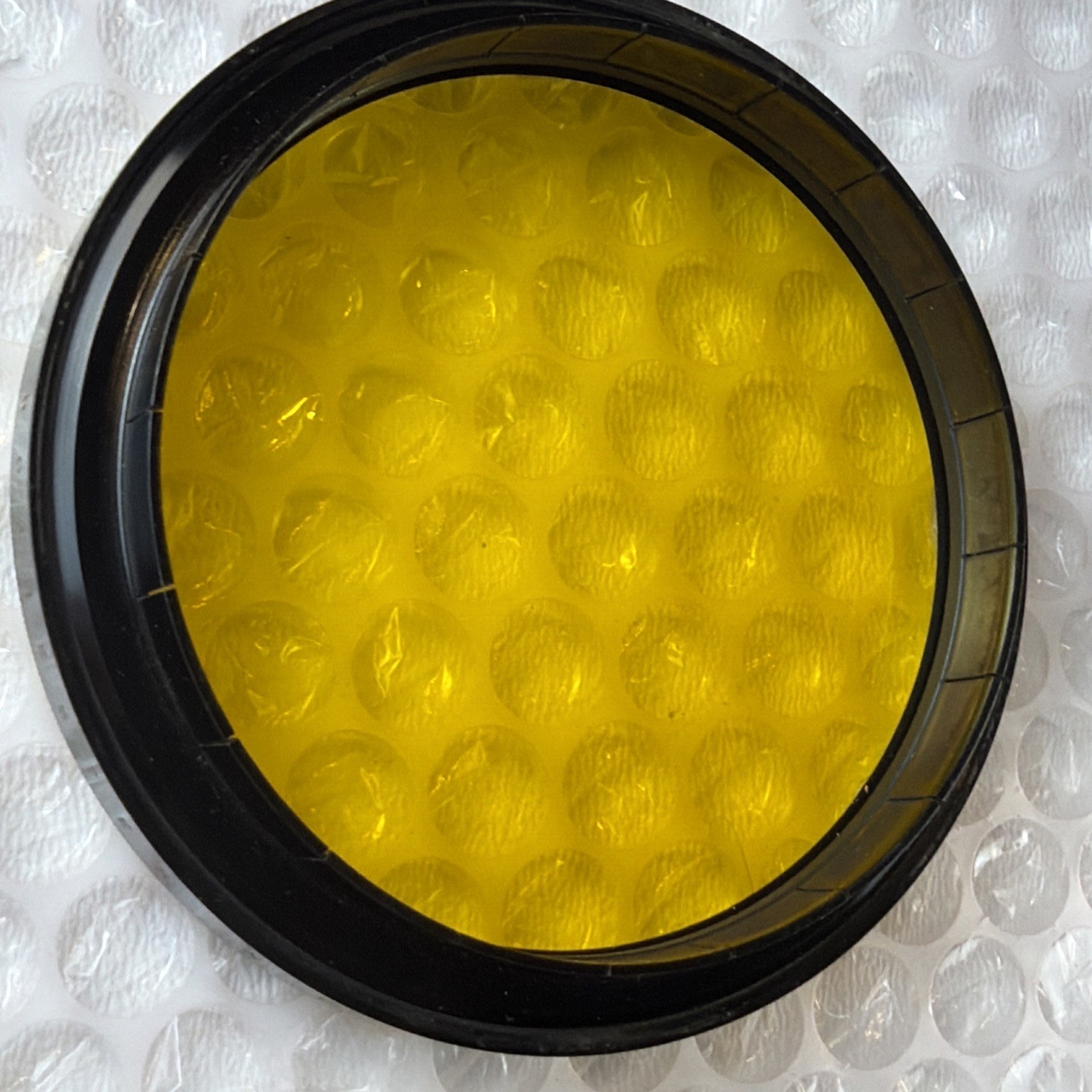 Vintage Kodak Wratten K-3 Deep Yellow Filter in Original Box – 3” Glass