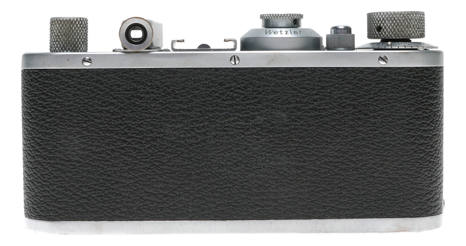 Leica Standard B chrome 5cm Elmar F3.5 case and lens cap