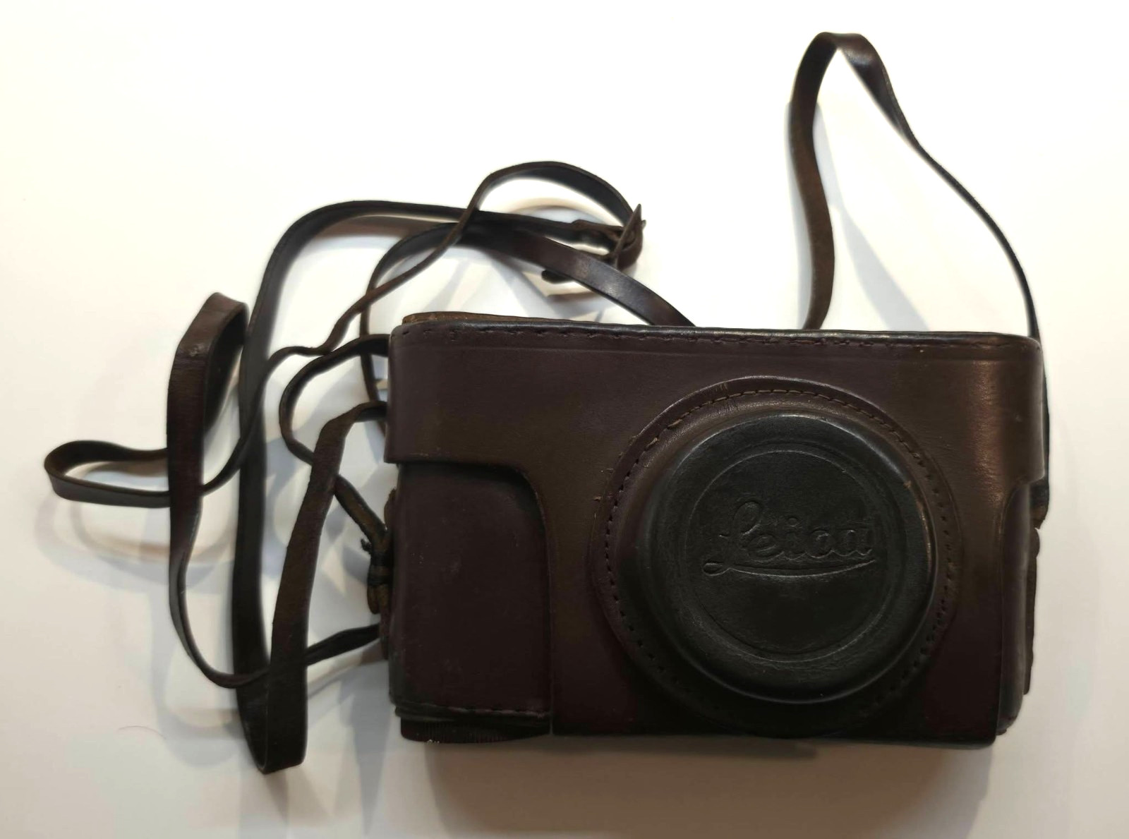 VINTAGE LEICA III LEATHER TWO PIECE CAMERA CASE w/ STRAP #4