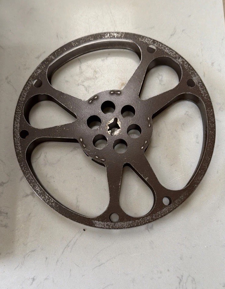 VTG Bruce 8mm Metal Capacity Movie Case Carrier Holder with 5 Metal Reels