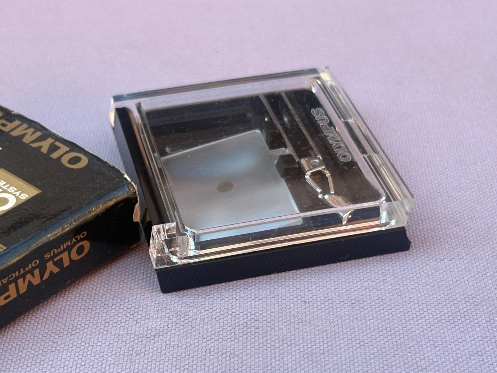 Vintage OLYMPUS OM System FOCUSING SCREEN 1, Box, Case -Photography, Camera