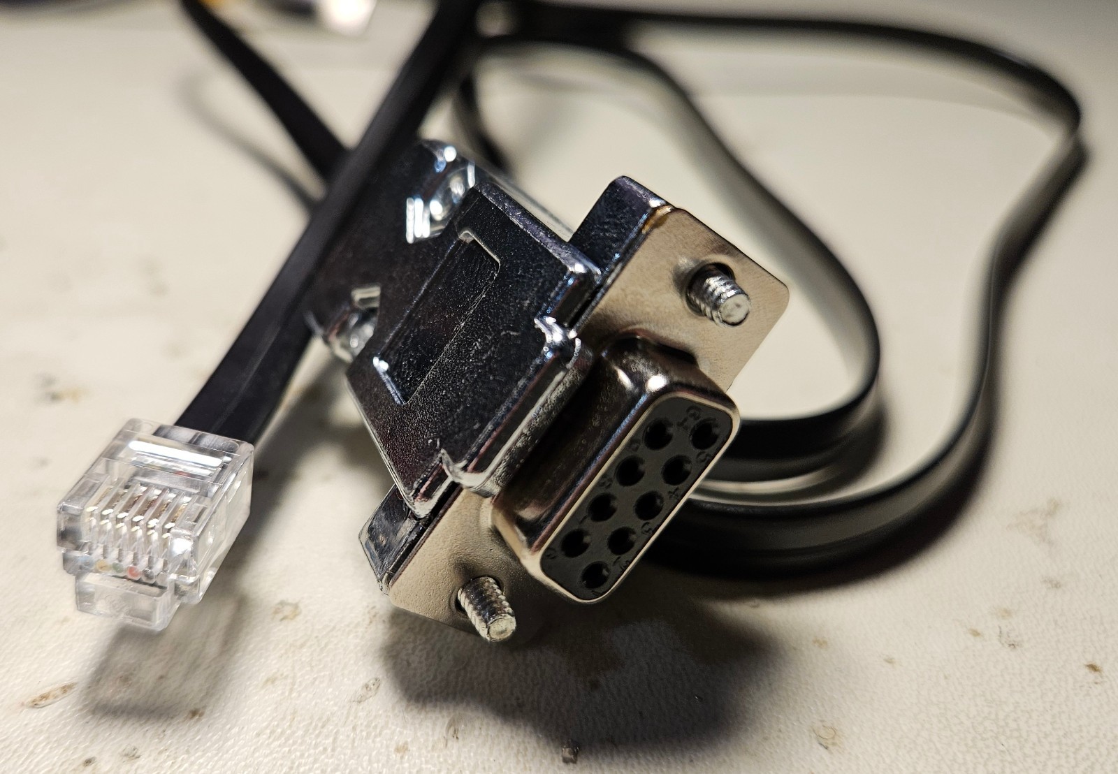 Tobin Milliframe Controller (TMC) cable for Tobin TXM-26, DB9, RJ11, ~0.9m (3ft)