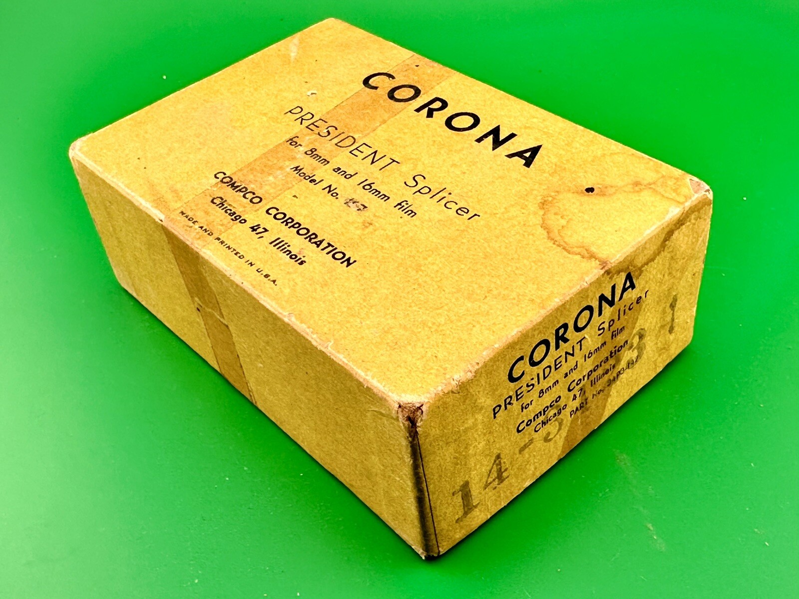 Vintage Corona President Film Splicer 8mm & 16mm Original Box & Instructions