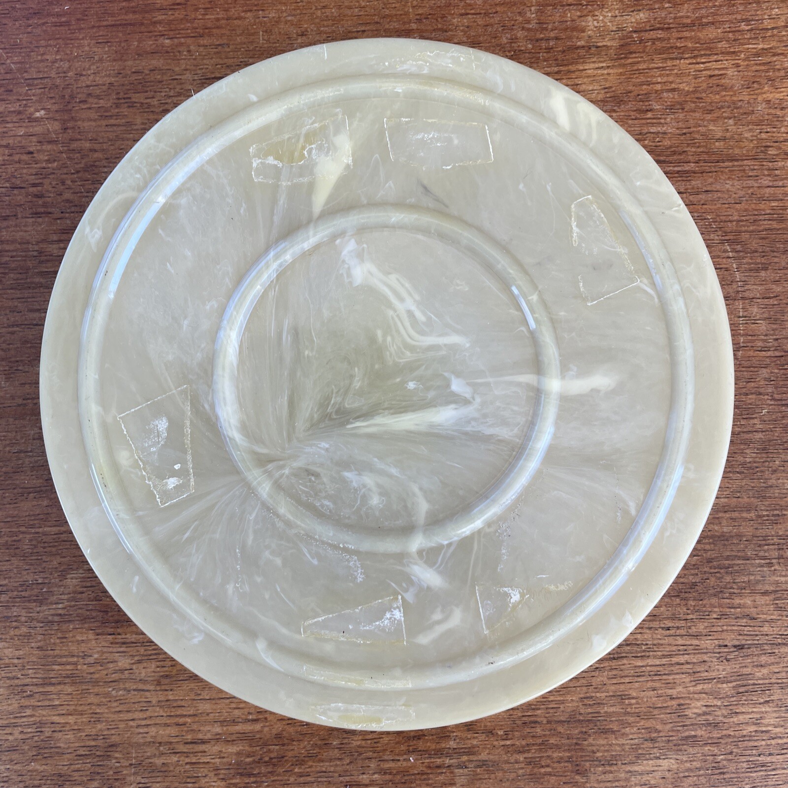 Empty Vintage 8mm Film Canister Marbled Plastic Swirled Mid-Century 5.25″ dia
