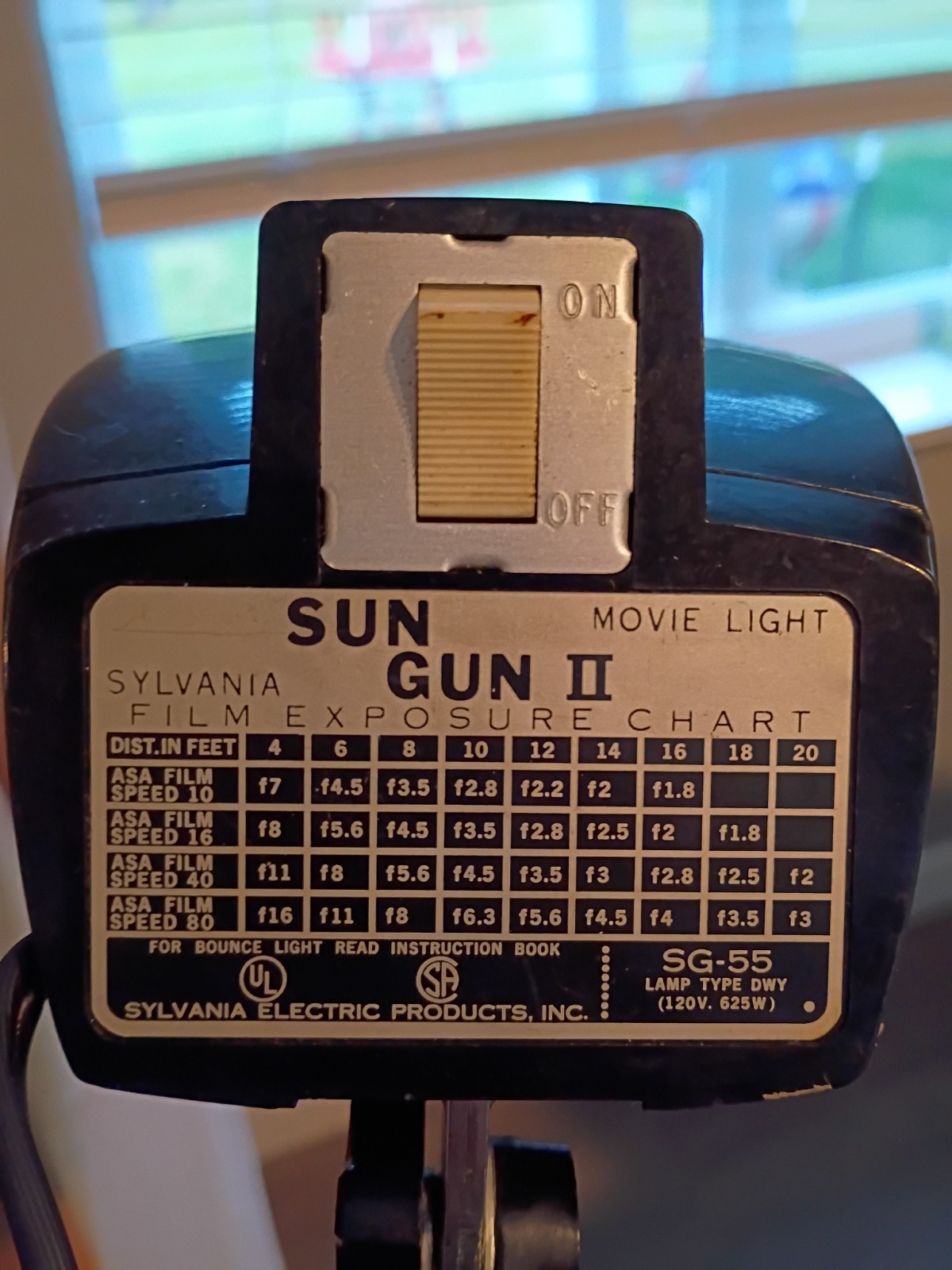 Vintage Sylvania  Sun  Gun  II Movie Light – SG‑55 625 W – Works Great
