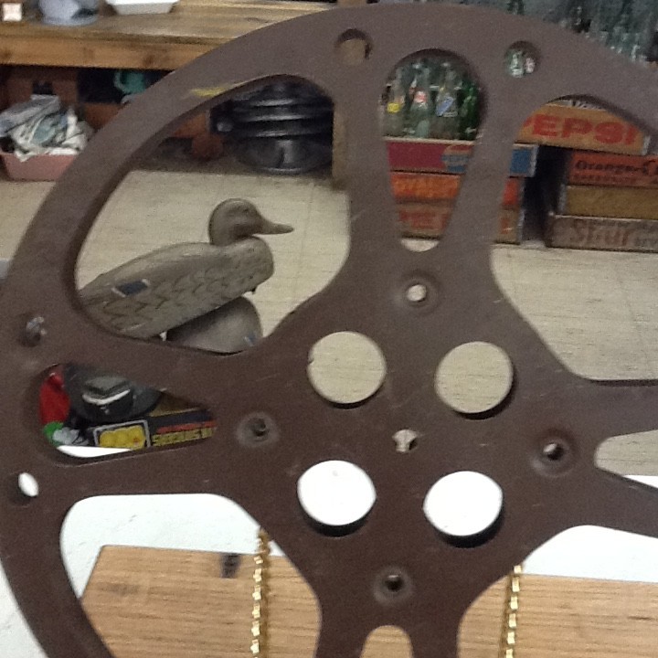 Vintage 16mm Goldberg Brothers Movie Reel Metal Brown Aluminum 12 Inches