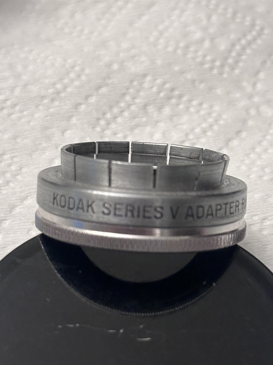 VINTAGE KODAK SERIES V PUSH-ON FILTER ADAPTER RING 1 1/32 in – 26mm looks nice