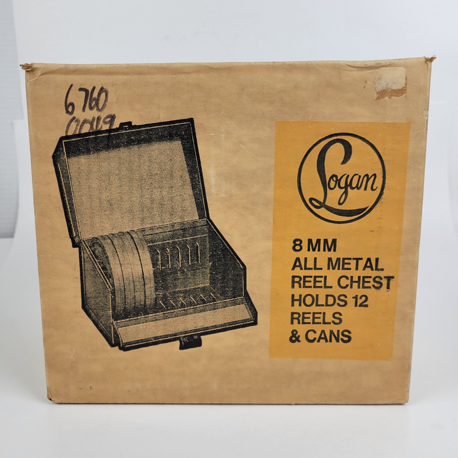 Logan 185~8 mm Metal Reel Chest~12 Slot 400’~Plus 4 Plastic Reels & Cans NEW NOS