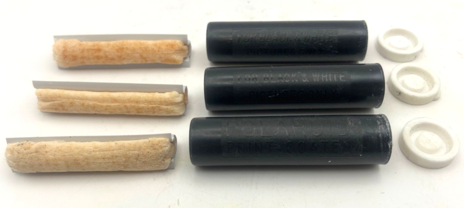 Vintage Polaroid Print Coater Rods Lot B&W Film Processing Applicator Rollers