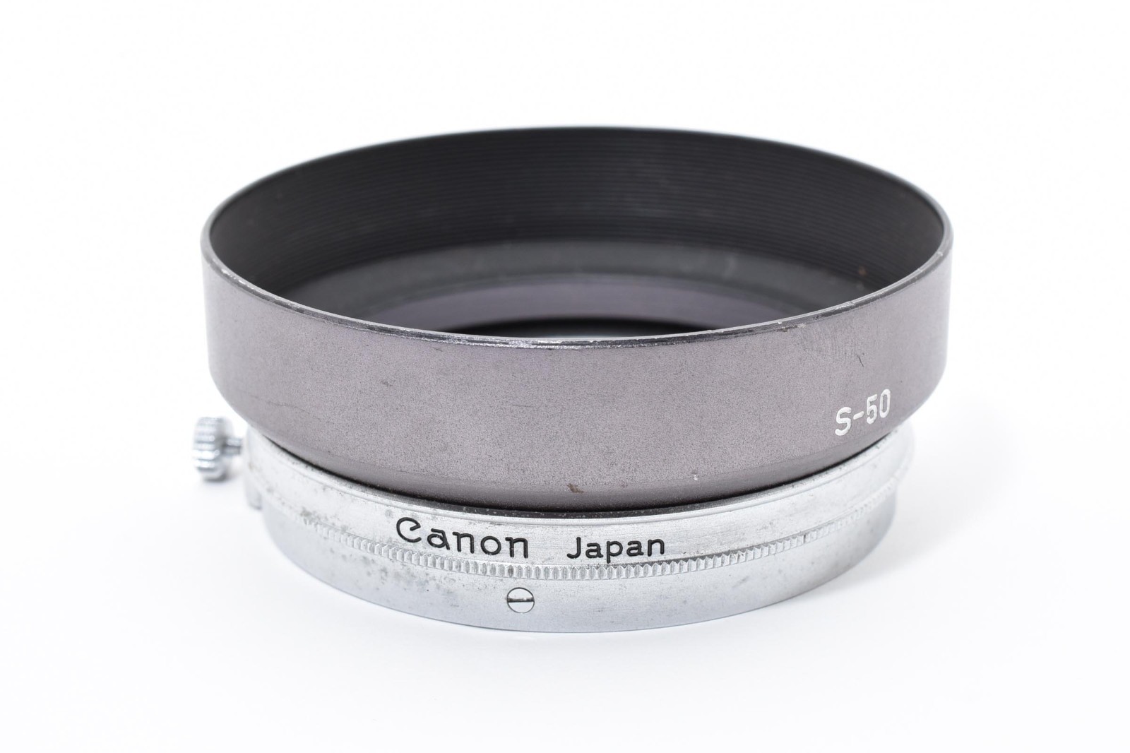 [Excellent w/Case] Canon S-50 Metal Lens Hood For 50mm f/1.4 Leica screw #13451